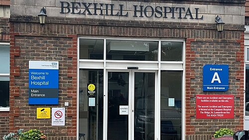 Front Entrance to Bexhill Hospital