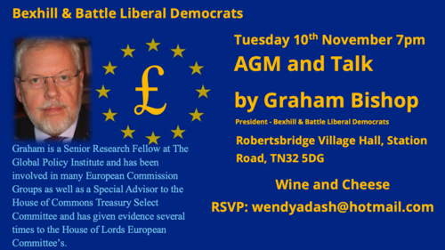 Poster for AGM and talk given by Graham Bishhop